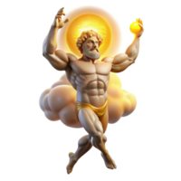 stunning creative A powerful titan holding up the heavens, illuminated by divine light, in the style of Renaissance art original png