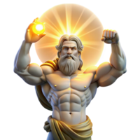 impressive artistic A powerful titan holding up the heavens, illuminated by divine light, in the style of Renaissance art high quality png