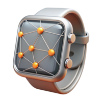serene minimalist A Sleek Silver Smartwatch Displaying a professional png