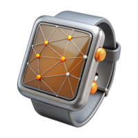 magnificent traditional A Sleek Silver Smartwatch Displaying a professional png