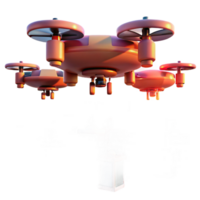 vibrant contemporary A Swarm of Autonomous Delivery Drones 4K png