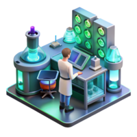 dramatic traditional A Futuristic Laboratory Filled with genuine png