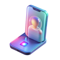 vibrant vintage A Transparent Flexible Smartphone high resolution png