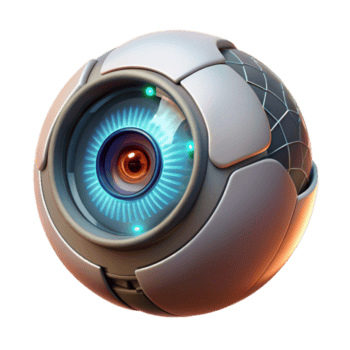 bellissimo astratto un' avvicinamento di un' bionico occhio, intricato circuiteria e raggiante led visibile, illuminato di un' drammatico, chiaroscuro illuminazione stile alto qualità png