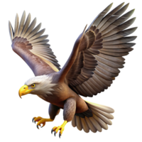 serene vintage A Powerful Eagle Soaring Through the Sky premium png