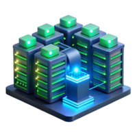 stunning traditional A Futuristic Data Center Filled with Rows 4K png