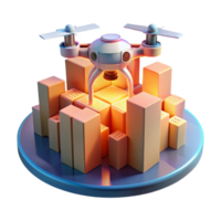 magnificent creative A Drone Delivering a Package in a authentic png