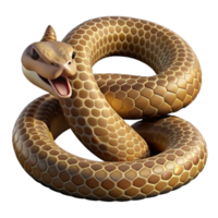 serene creative A Coiled Rattlesnake Ready to Strike original png