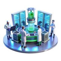 elegant rustic A Group of Scientists Working in a high quality png