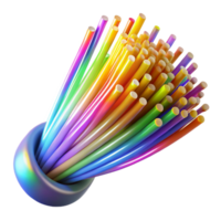 elegant artistic A Tangled Mass of Fiber Optic Cables original png
