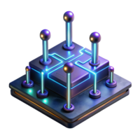 impressive artistic A Levitating Circuit Board with Glowing detailed png