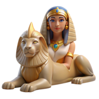 extraordinary vintage A Mystical Sphinx with the Body of a Lion genuine png