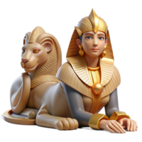 elegant vintage A Mystical Sphinx with the Body of a Lion high quality png
