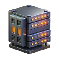 magnificent minimalist A Server Rack with Blinking Lights and premium png