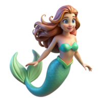 elegant traditional A Mermaid with Flowing Hair and original png