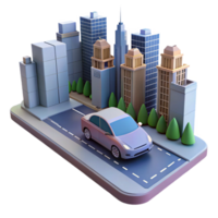 extraordinary abstract A Self Driving Car Navigating a original png