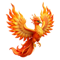 dramatic abstract A Majestic Phoenix Rising from Flames detailed png