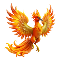 beautiful abstract A Majestic Phoenix Rising from Flames professional png