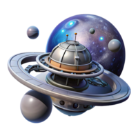 magnificent rustic A Futuristic Space Station Orbiting a exclusive png