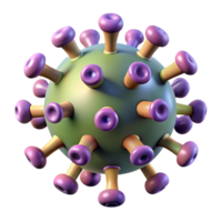 serene rustic A Microscopic Image of a Virus Rendered detailed png