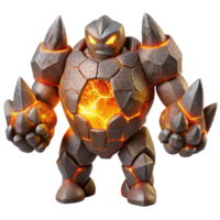 extraordinary artistic A Powerful Earth Elemental Made of Rock original png