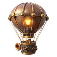 beautiful rustic A Steampunk Hot Air Balloon with a professional png
