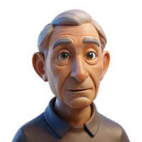 dramatic modern Portrait of an Elderly Man with Deep detailed png