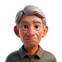 serene minimalist Portrait of an Elderly Man with Deep genuine png