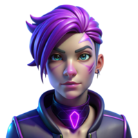 elegant abstract Portrait of a Nonbinary Person with original png