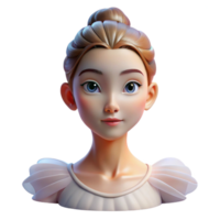 impressive minimalist Portrait of a Graceful Ballerina with premium png