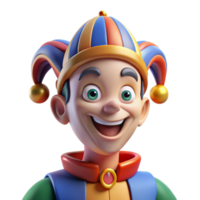 beautiful classic Portrait of a Mischievous Jester with exclusive png