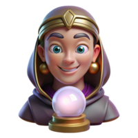 dramatic modern Portrait of a Mysterious Fortune Teller high resolution png