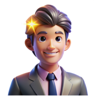 impressive minimalist Portrait of a Visionary Leader with a 4K png
