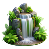 extraordinary modern A Cascading Waterfall Surrounded by Lush original png