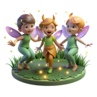 stunning artistic A Group of Playful Pixies Dancing in a high resolution png