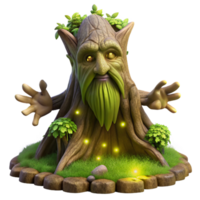 stunning contemporary A Wise Old Tree Spirit Emerging from an premium png