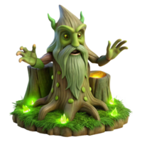 extraordinary rustic A Wise Old Tree Spirit Emerging from an 4K png