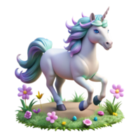 magnificent classic A Graceful Unicorn Prancing Through a detailed png