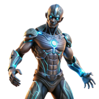 magnificent abstract A Cyborg with Glowing Energy Tattoos professional png