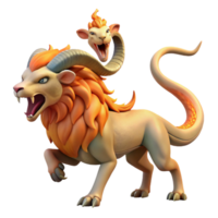 stunning traditional A Powerful Chimera with the Head of a high resolution png