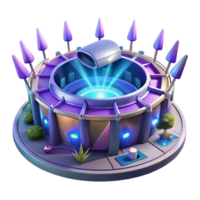 elegant contemporary A Futuristic Sports Arena Holographic high resolution png