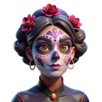 elegant classic Portrait of a Woman with Elaborate Face authentic png