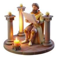 vibrant abstract A Wise Centaur Scholar Reading a Scroll genuine png