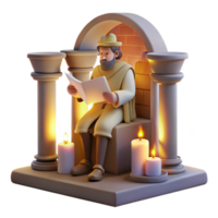 elegant contemporary A Wise Centaur Scholar Reading a Scroll original png