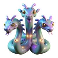 beautiful classic A Serene Multi Headed Hydra with 4K png