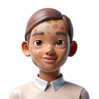 magnificent minimalist Portrait of a Person with Vitiligo original png