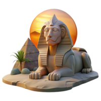 serene artistic A Mysterious Sphinx with the Body of a detailed png