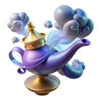 dramatic artistic A Powerful Djinn Emerging from a Lamp exclusive png