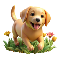 elegant abstract A Playful Golden Retriever Puppy Tumbling original png