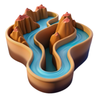 elegant classic A Winding River Cutting Through a Canyon professional png